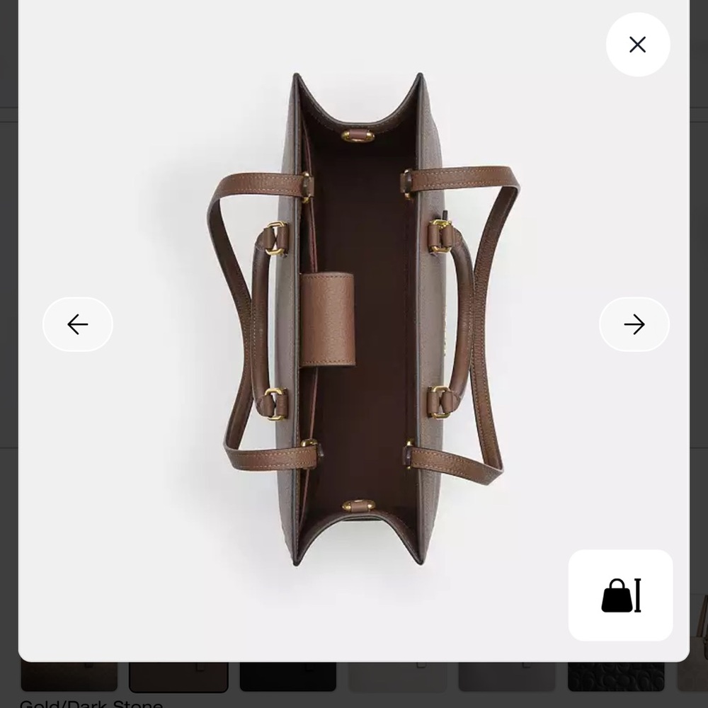 Coach Taupe Leather Tote Bag - Picture 9 of 10